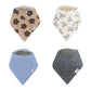 Copper Pearl Baby Bandana Drool Bibs for Drooling and Teething 4 Pack Gift Set Gemma in Tan