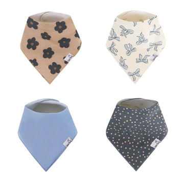 Copper Pearl Baby Bandana Drool Bibs for Drooling and Teething 4 Pack Gift Set Gemma in Tan