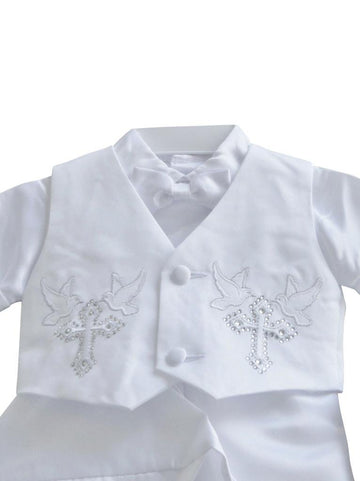 Classykidzshop White Boy Baptism Outfit B4 (Baby-Medium)