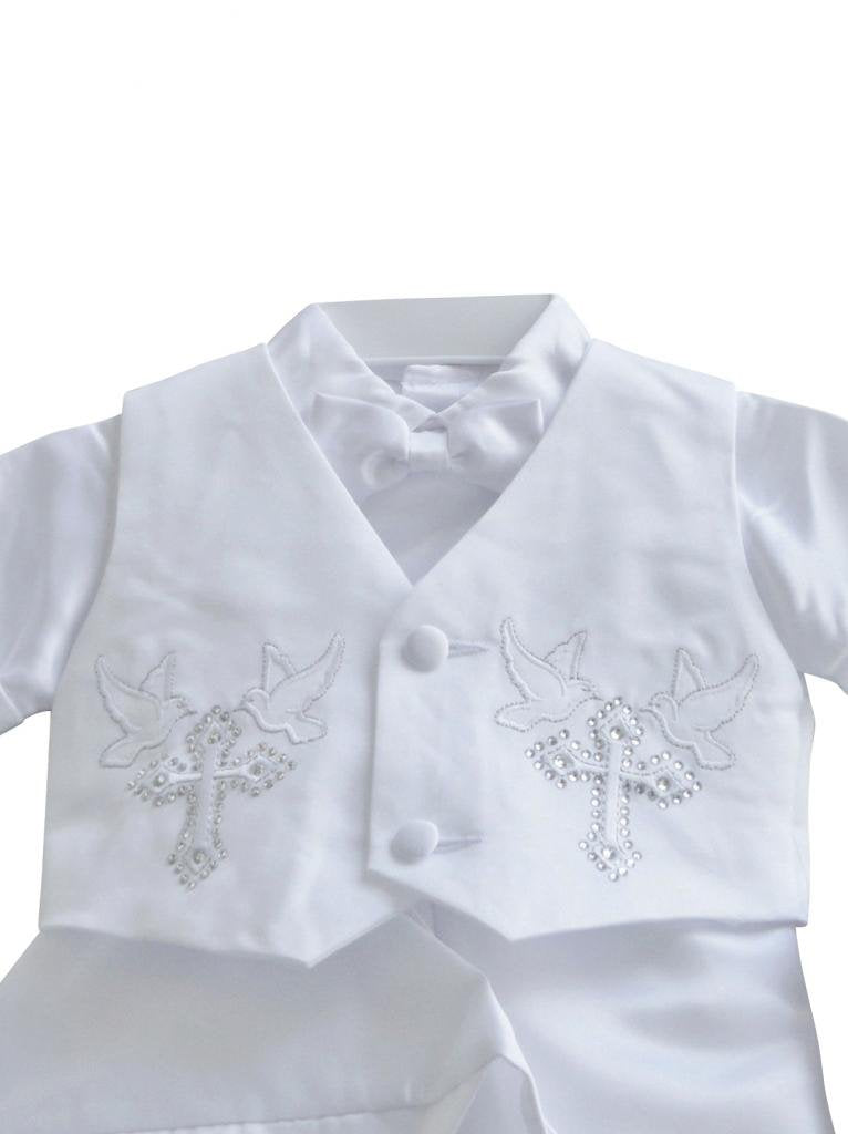 Classykidzshop White Boy Baptism Outfit B4 (Baby-Small)