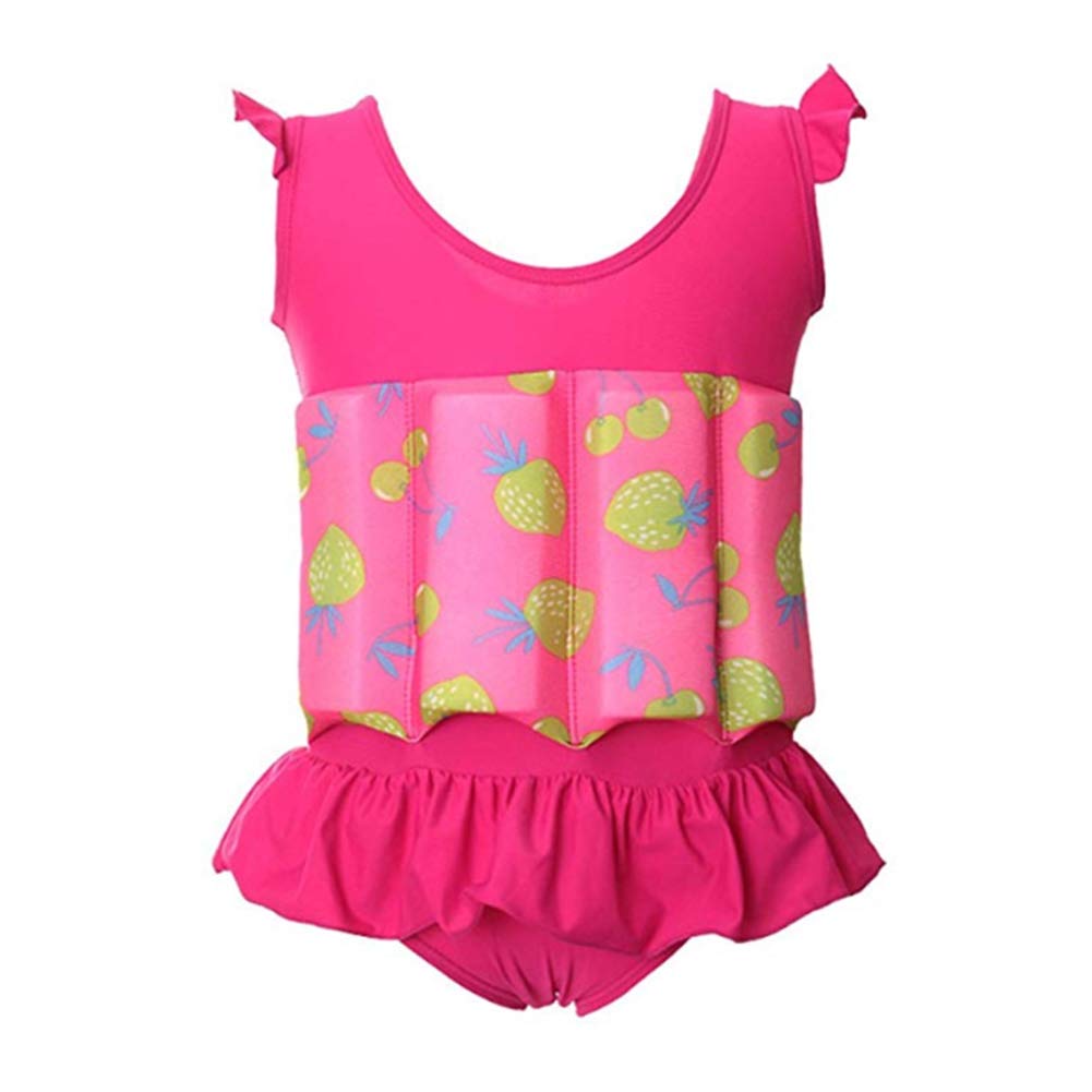 Digirlsor Baby Toddler Girls Stars And Stripes Ruffles Swimwear With Bow-Knot Kids One Piece Swimsuit Beach Rash Guard,1-8Y (Tag