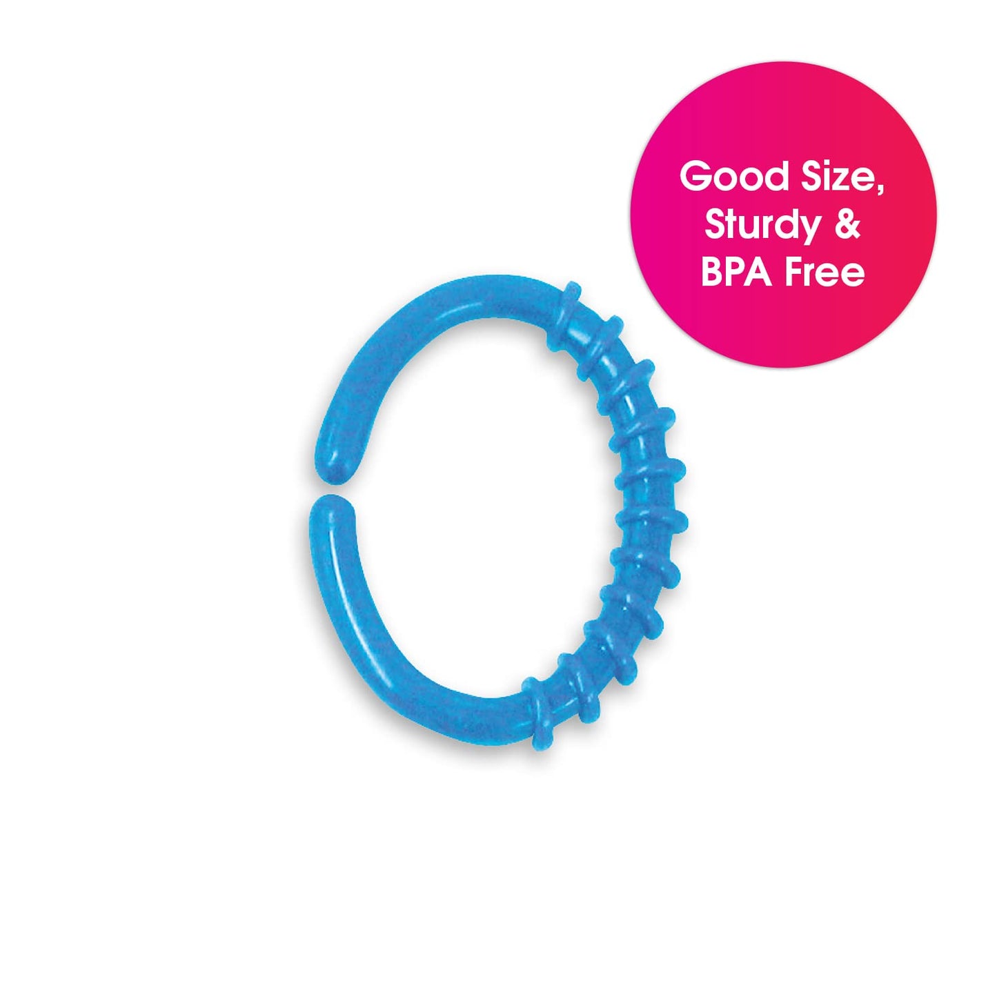 Edushape Sensory Linkets Baby Toy, 12 pieces - Vibrant Colorful and Unique Textured Linking Toys - Enhances Cognitive Developmen