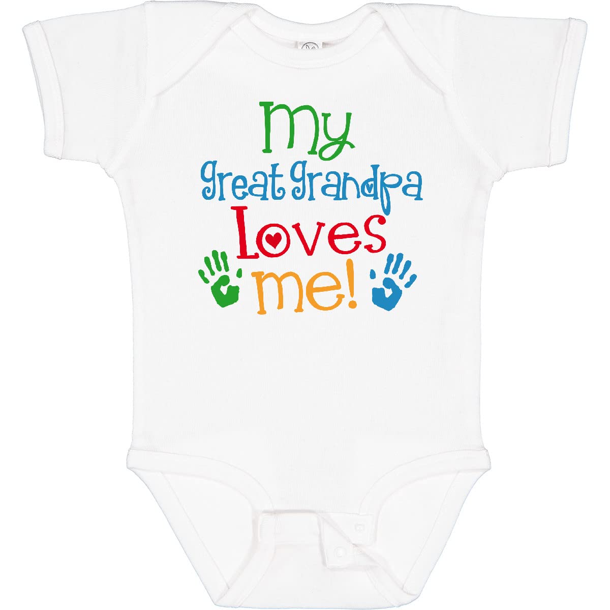 Inktastic My Great Grandpa Loves Me Baby Bodysuit, 0020 White, Newborn