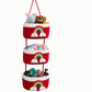 3Tier Hanging Cotton Rope Storage Baskets, Red and White, Rainbow Theme, for Nursery and Kids Room