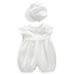 Glamulice Infant Baby Boy Christening Baptism Outfit White Christening Romper Baptism Clothes 0-6 Newborn Formal Party Baptism W