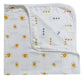 100% Organic Cotton Muslin 2 Layer Reversible Blanket for Newborn Babies  Extra Soft Baby Blanket  70x70 cms  (036 Mths) (Sm