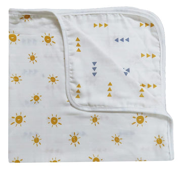 100% Organic Cotton Muslin 2 Layer Reversible Blanket for Newborn Babies  Extra Soft Baby Blanket  70x70 cms  (036 Mths) (Sm