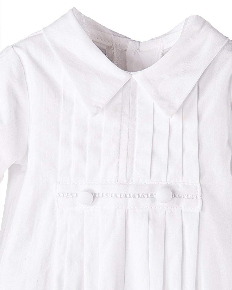 One Small Child Daniel Cotton Christening Baptism Blessing Outfit For Boys - 3 Months White