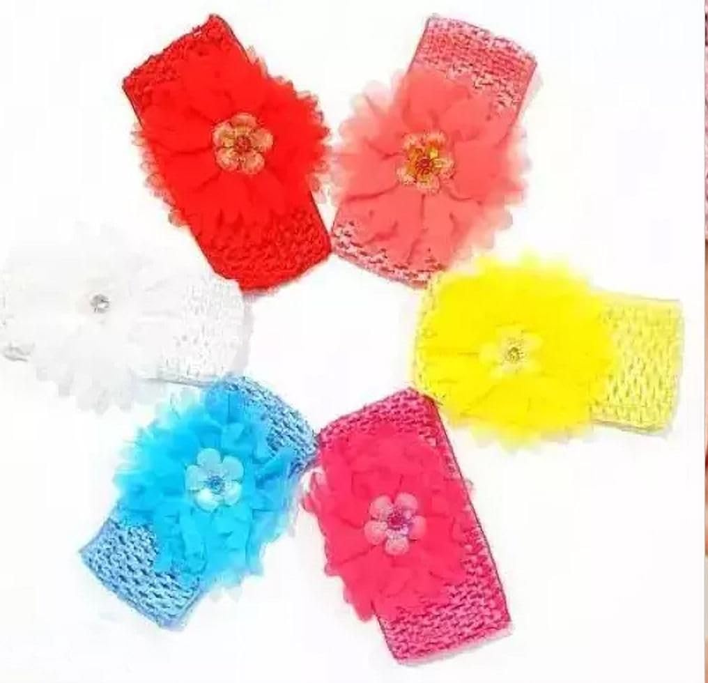 CINEX | 6 Pieces | Hair Accessory Adorable Baby Girls Fabric Hair band Random olor