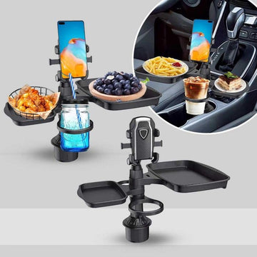Car Food Holder Tray,Car 4in1 Holder Expander  Adjustable Travel Food Table Tray, Multifunctional Car Holder Expander 360deg