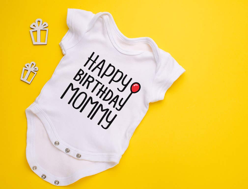 Tstars Happy Birthday Mommy Outfit Infant Mom'S Gift Baby Girl Boy Bodysuit Pants Set 6M Gray/White