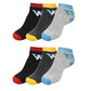 Men And Women Printed Ankle Length Socks For Combo Pack Of 6 Pairs, Free Size