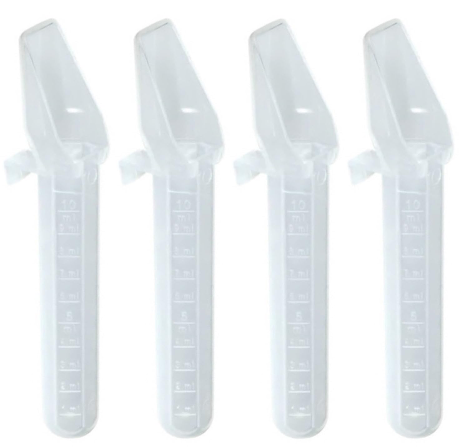 4 Pack Calibrated Medicine Spoon 2 TSP (10 ml) Plastic Oral Liquid Dose Medication Graduated Dispenser for Kids, Baby & Toddler