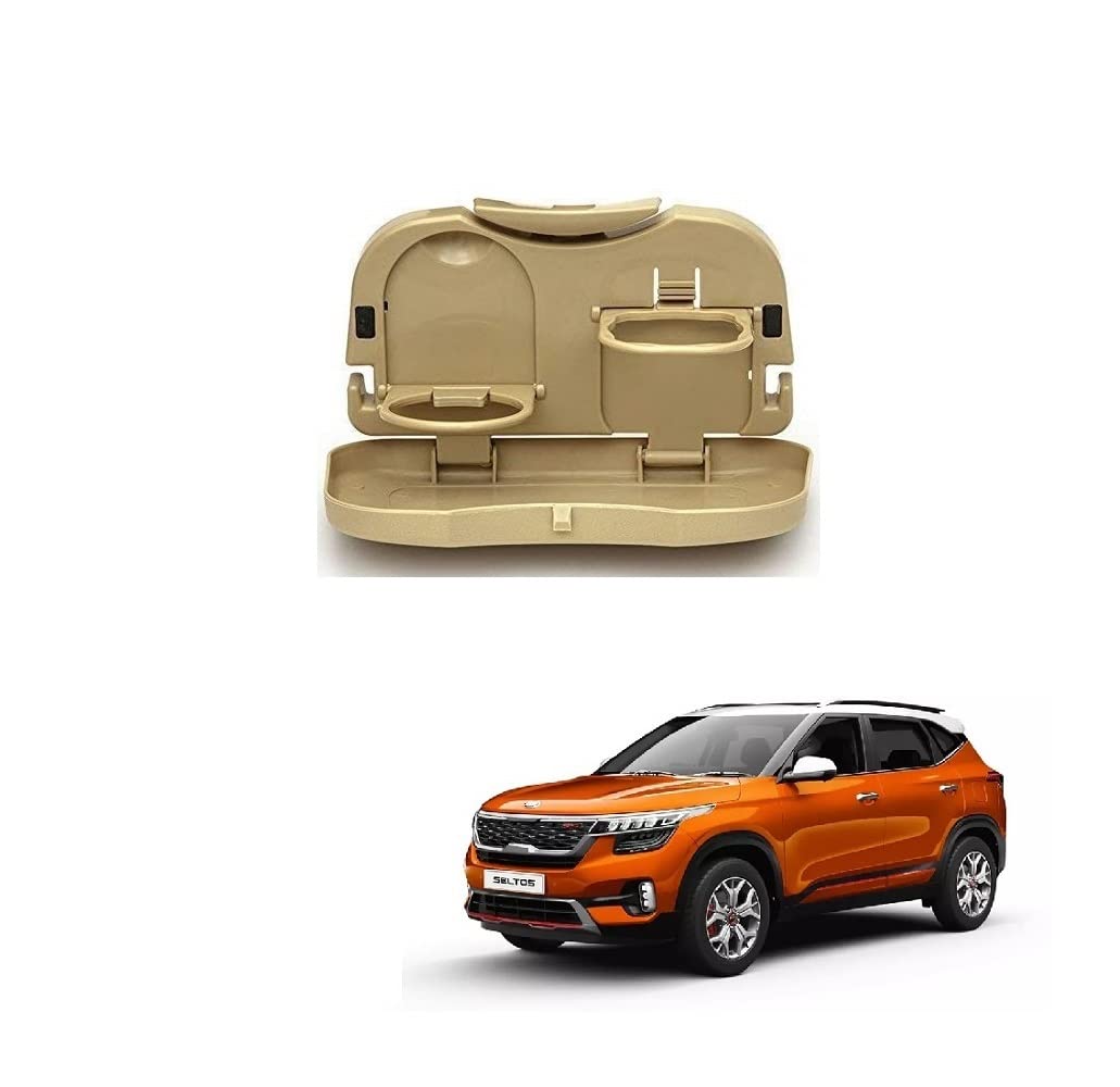 Stylish Foldable Compact Car Back Seat Tray for Food/Drinks/Cup/Bottle Holder Universal Pack of 1 Suitable for Kia Seltos