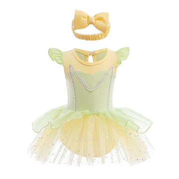 Dressy Daisy Infant Baby Girl Frog Princess Onesie Romper Dress Halloween Costume Bodysuit With Headband Size 12-18 Months