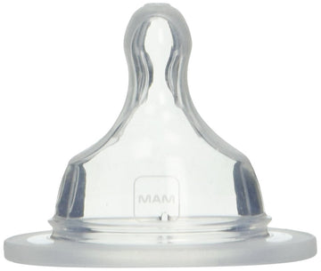 Mam Slow Flow Nipples, Level 1, 0+ Months, 2-Count