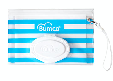 Bumco Airtight Wipes Dispenser, Keeps Wet, Reusable Refillable Pouch, Diaper Bag Organizer For Travel, Carrying Clutch, Unique B