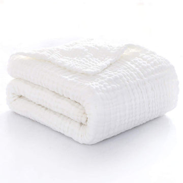 Muslin Baby Blanket,Soft Cotton Swaddle Wrap Blanket, 6Layer Thick Gauze Muslin Blanket for Toddler Newborns, 41 x 43 inches Mu