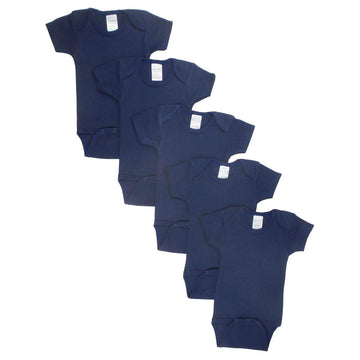 Bambini Navy Bodysuit One Piece (Pack Of 5)