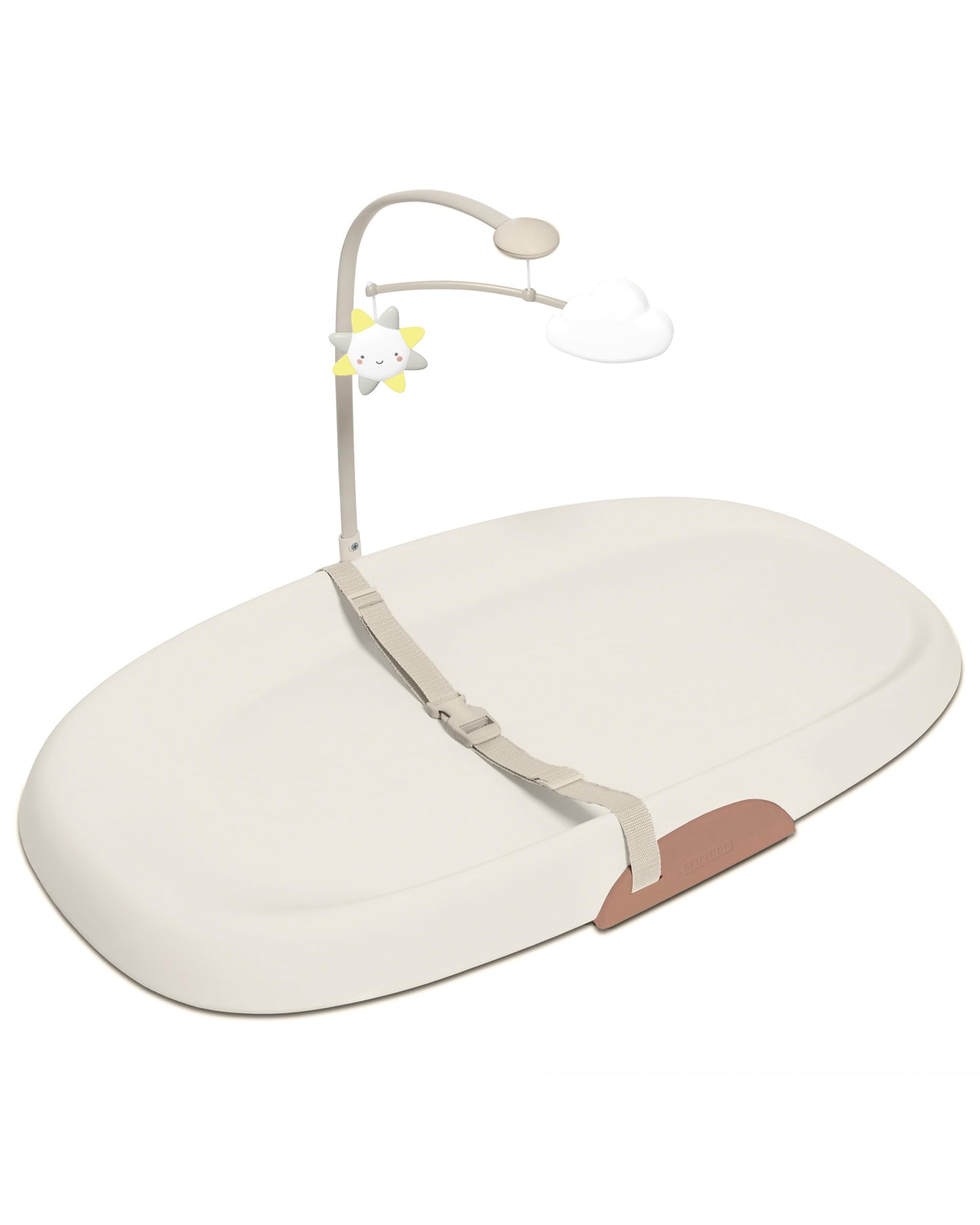 Skip Hop Baby Changing Pad Nursery Style Wipe-Clean Contoured with Cushioned Foam, Non-Skid Base, Built-in Safety Belt & Tuck-Aw