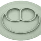 ezpz Mini Mat for 12 Months+ (Sage) - 100% Silicone Placemat + Plate with Suction for Infants + Toddlers - Supports Baby-Led Wea