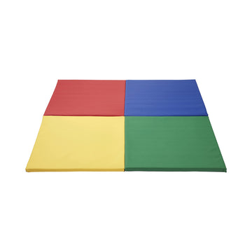 Ecr4Kids Softzone Quad Fold-N-Go Activity Mat, Folding Playmat, Assorted