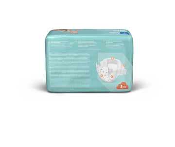 Medline Disposable Baby Diapers, Size 3 (16-28 Lbs), Case Of 200
