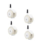 Baby Walker Wheels Replacement Parts, 2 Plastic Rubber Wheels Casters, Removable, Safe for All Floors,Set of 4 (White)