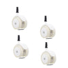 Baby Walker Wheels Replacement Parts, 2 Plastic Rubber Wheels Casters, Removable, Safe for All Floors,Set of 4 (White)