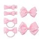 Baby Girls Polka Dot Hair Clips Bow Infant Toddler Polka Dot Hair Tie BBG89 (Pink)