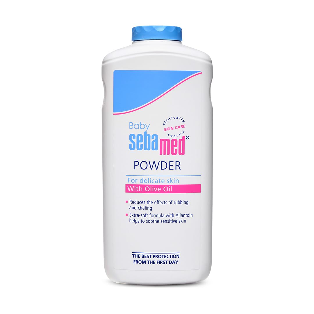 Sebamed Baby Powder| Olive Oil, Allantoin|Keeps NewbornS Skin Fresh|Absorbs Sweat| 400 Gm