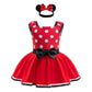 Dressy Daisy Infant Baby Girls Polka Dots Romper Costume Onesie Dress Bodysuit with Headband Size 6-9 Months, Red