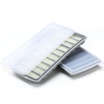 2 Pieces Breastmilk Storage Container Baby Food Milk Silicone Freezer Trays With Lid Breastmilk Freezer Tray Organizer Ice Trays