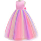 Jup'Elle Baby Girls Dresses With Pearls & Rainbow Color Tulle - Party Wedding Pageant Eastern Flower Girl 1 Year Birthday Dress