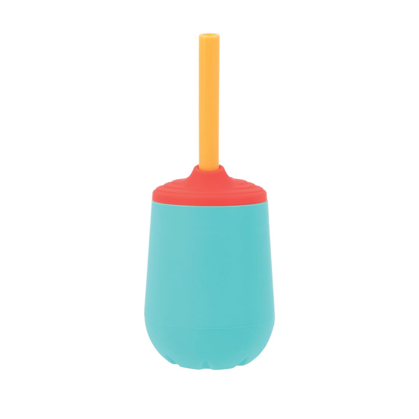Nuby First Training Cup Set - Silicone Tumbler With Spout And Straw Combo - 4 Oz - 6+ Months - Neutral