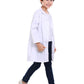 Toptie Kids Lab Coat For School Scientists Halloween Costume-White-3
