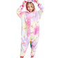 Fuzzycosplay Kids Unicorn Costume Animal Pajamas Halloween Cosplay Xmas Gifts (Rainbow Cloudy, 10-12 Years)