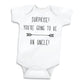 Bump And Beyond Designs Surprise Pregnancy Announcement Gift To Uncle, Hello Uncle Shirt (0-3 Months, White)