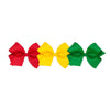 Wee Ones Girls' Medium Bow 3 Pc Set Solid Grosgrain Variety Pack On A Weestay No-Slip Hair Clip - Red, Yellow And Green