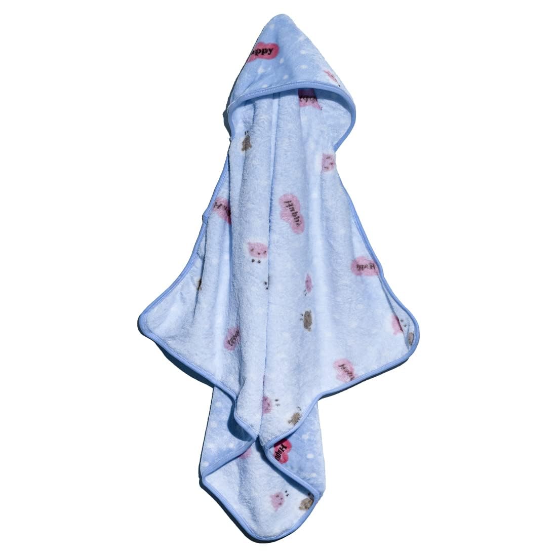 TOTOMO  Baby Fur Hooded Towels New Born Bath Towel Boys and Girls Kids Towels Set Perfect for Infants Kids Bathrobe (Blue, 9 Mo