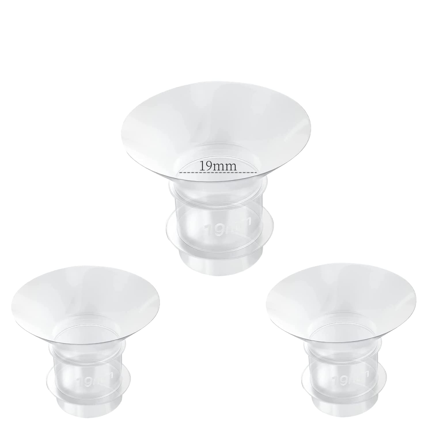 Silicone Flange Insert 19Mm 3Pcs Wearable Breast Pump Accessories,Compatible With S9/S10/S12/S4Dw,Electric Breast Pump Parts Rep