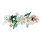 Juroicessry Green Flower Hair Clip With Rhinestone Butterfly, Small, Hair Securing And Decorative, Classic Style, For Women, Ele
