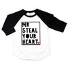 Bump And Beyond Designs Boys Valentine'S Day Shirt, Mr. Steal Your Heart (Black 12-18-24 Months)
