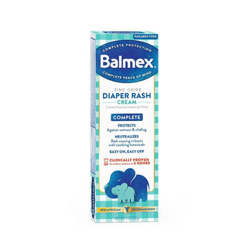 Balmex Complete Protection Zinc Oxide Diaper Rash Cream, Advanced Formula, 2 Oz (2 Pack)