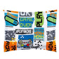 Sapphire Home 8 Piece Gamer Bedding Set Full, Bed In A Bag, Kids Comforter Set With Bed Sheets, Pillow Case, Toy Pillow, Toddler