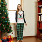 Iffei Matching Family Pajamas Sets Christmas Pj'S Merry Christmas Reindeer Print Top And Plaid Bottom Sleepwear Jammies 9-12Mont