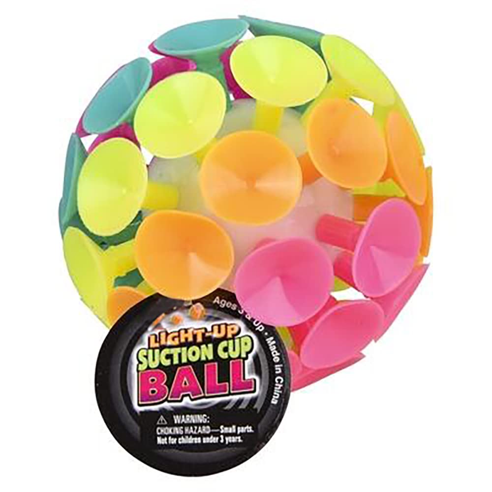 Chochkees Light-Up Suction Cup Throwing Balls, Party Favors for Boys and Girls, 3 Inch Ball (76.2 mm) (Single)