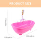 Toyvian Toy Bathtub for Dolls, Baby Doll Real Working Bath Set Electric Bathtub with Shower and Faucet Pretend Play Toy Play Wat