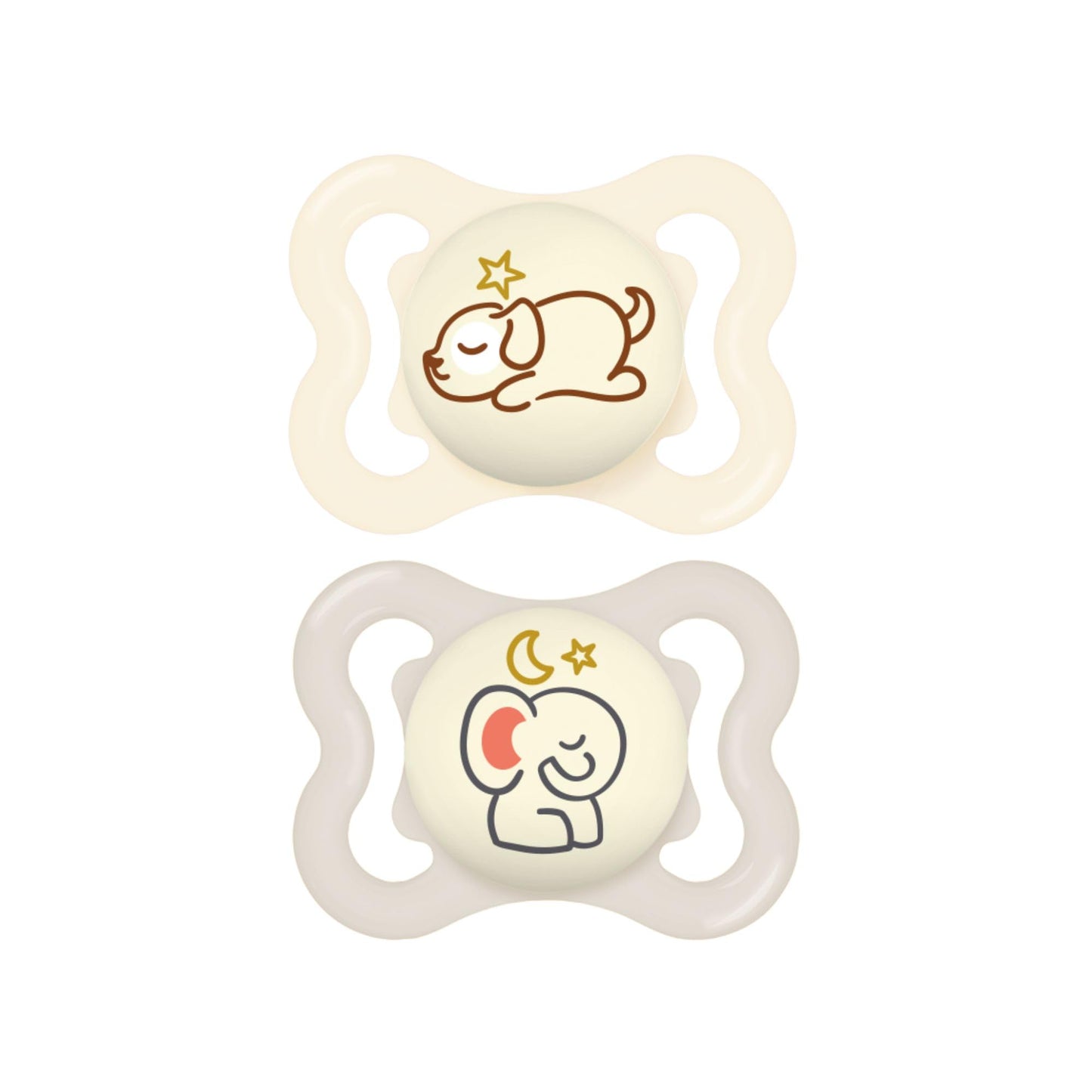 Mam Supreme Night Baby Pacifier, For Sensitive Skin, Patented Nipple, 2 Pack, 0-6 Months, Unisex,2 Count (Pack Of 1)