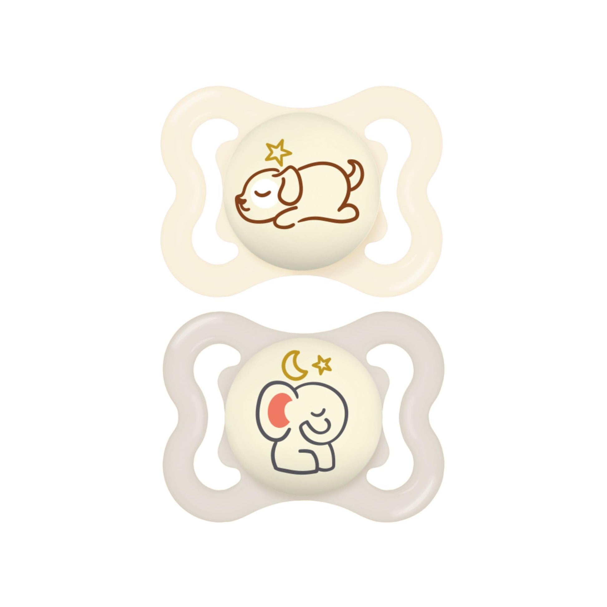 Mam Supreme Night Baby Pacifier, For Sensitive Skin, Patented Nipple, 2 Pack, 0-6 Months, Unisex,2 Count (Pack Of 1)